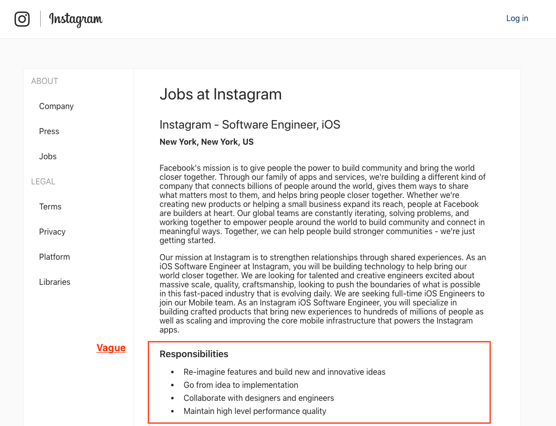 JobPost instagram