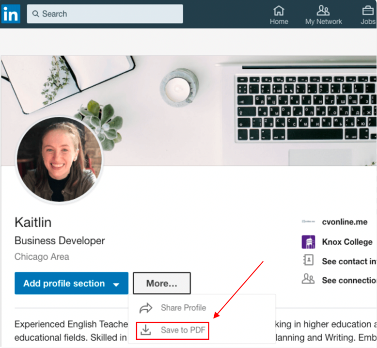 Find you LinkedIn CV